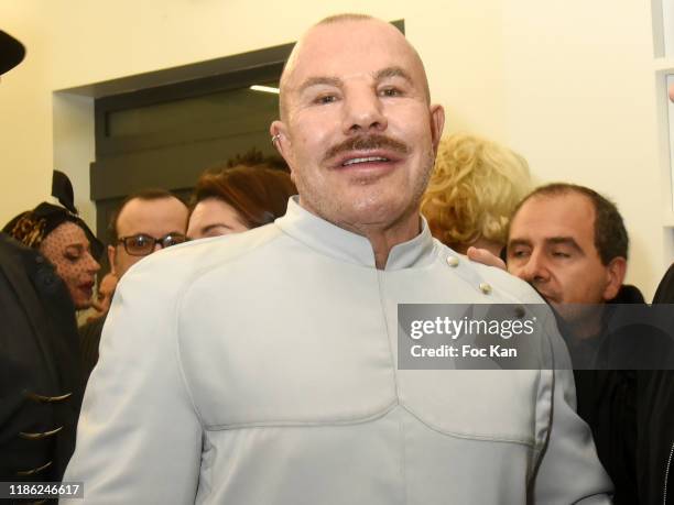 Fashion designer/photographer Manfred Thierry Mugler attends the "Manfred Thierry Mugler Photographe" exhibition at Polka Factory on November 07,...