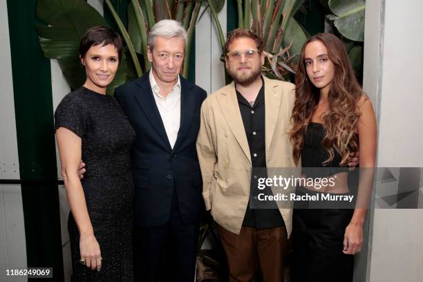 Cassandra Grey, Frédéric Malle, Jonah Hill, and Gianna Santos attend Editions de Parfums Frédéric Malle x Violet Grey celebrate Rose & Cuir at San...