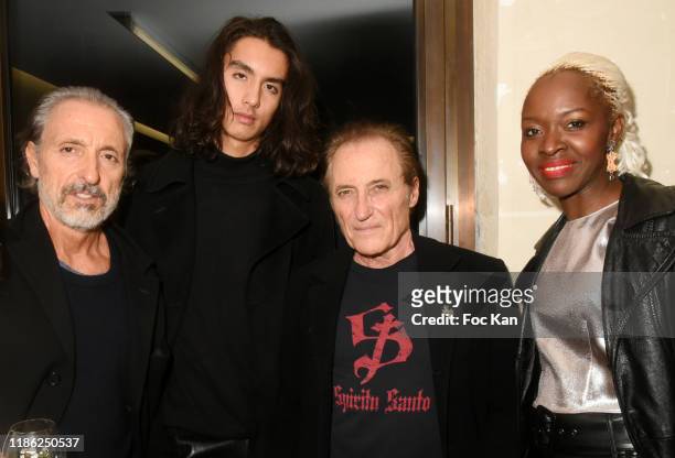Gil Ros, Tony Ros, Franck Ros from Paco Chicano and and Satou Luminel attend the Red X BHV Marais Ephemere Boutique Launch Party on November 07, 2019...