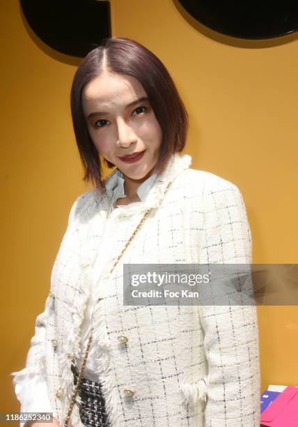 Actress/Harper Bazaar CN blogger Asabella Xia attend the Red X BHV Marais Ephemere Boutique Launch Party on November 07, 2019 in Paris, France.