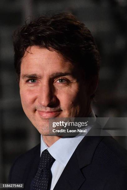 Justin Trudeau, Prime Minister of Canada arrives at number 10 Downing Street for a reception on December 3, 2019 in London, England. France and the...