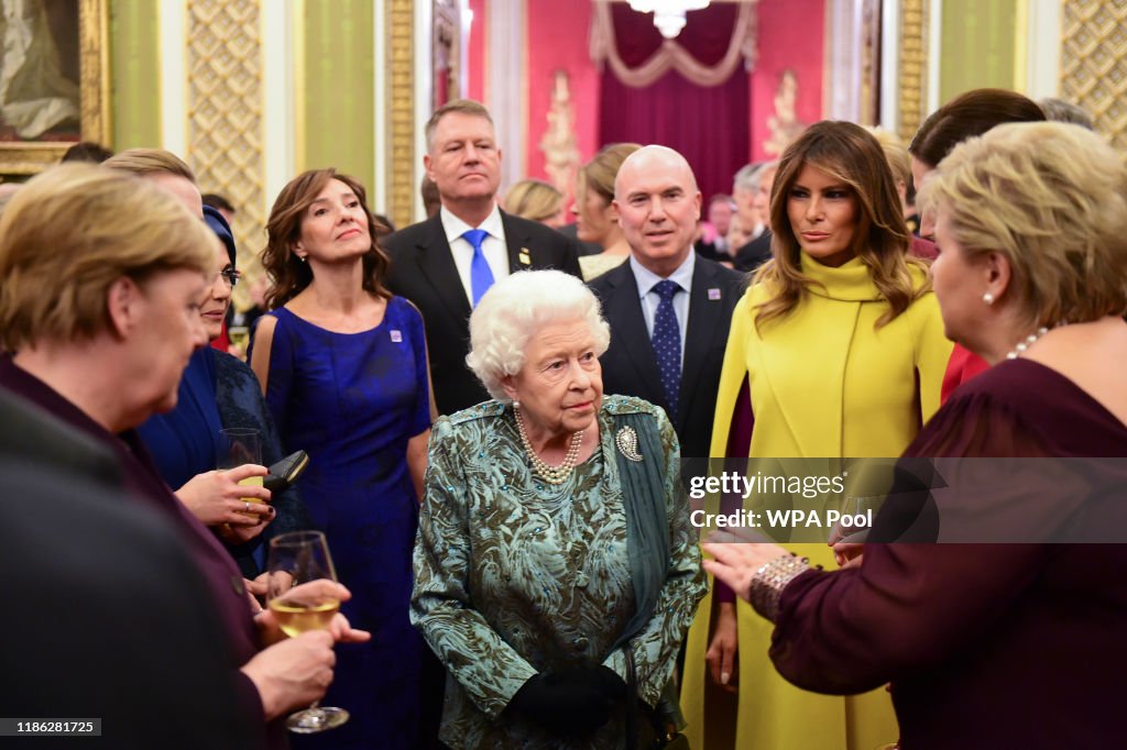HM The Queen Hosts NATO Leaders At Buckingham Palace Reception