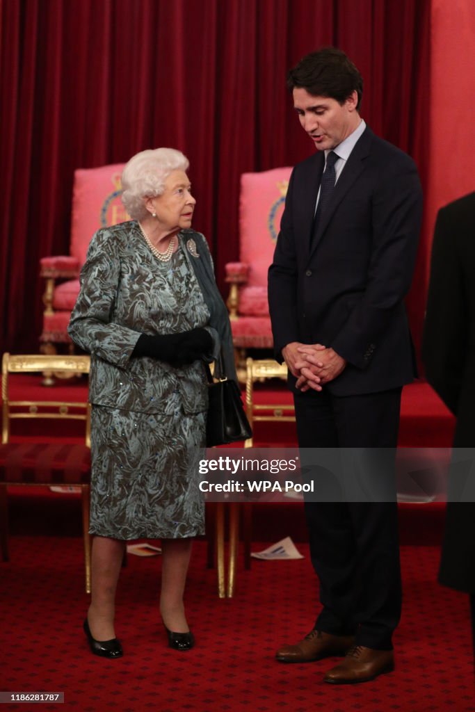 HM The Queen Hosts NATO Leaders At Buckingham Palace Reception