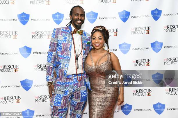 Nana Asare Asamani and Olivia Nantongo attend The 3rd Annual Vision 2020 Ball By The Rescue Project & Haven Hands Inc. Brought To You By AMAZZZING...