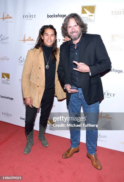 BooBoo Stewart and Jay Schachter attend the 15th Annual Heller Awards at Taglyan Complex on November 07, 2019 in Los Angeles, California.