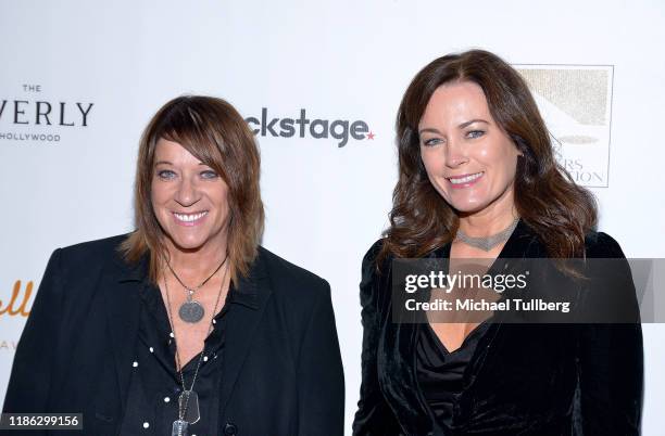 Danielle Eskinazi and Karen Ryan attend the 15th Annual Heller Awards at Taglyan Complex on November 07, 2019 in Los Angeles, California.