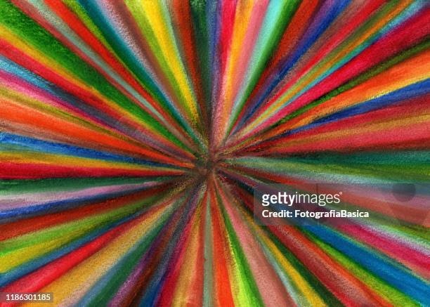 radial multi colored lines - fotografie stock illustrations