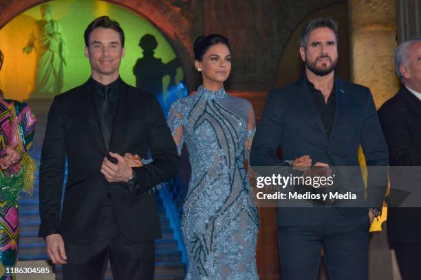 Sebastian Rulli, Livia Brito and Carlos de la Mota ppose for photos during the presentatiion of the serie 'Medicos', latin adaptacion of Greys...