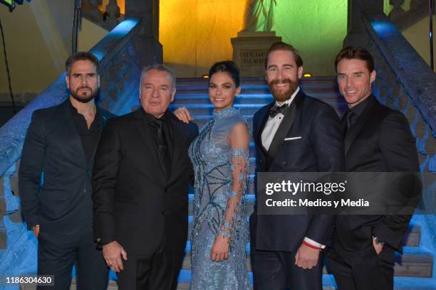 Daniel Arenas, Jose Alberto Castro, Livia Brito, Carlos de la Mota y Sebastian Rulli pose for photos during the presentatiion of the serie 'Medicos',...