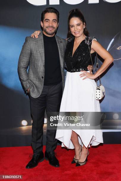 Omar Chaparro and Ana Claudia Talancon attend the red carpet of Netflix film "Como Caido del Cielo" at Cinemex Antara Polanco on December 3, 2019 in...