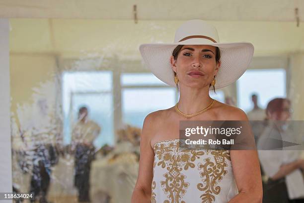 Sophie Anderton attends the British Beach Polo Championships at Sandbanks Beach on July 9, 2011 in Poole, England.