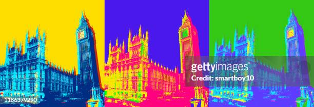 houses of parliament und big ben - house of commons of the united kingdom stock-grafiken, -clipart, -cartoons und -symbole