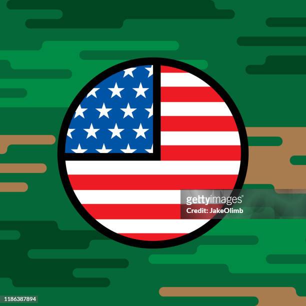 usa flag button camouflage - us marine corps stock illustrations