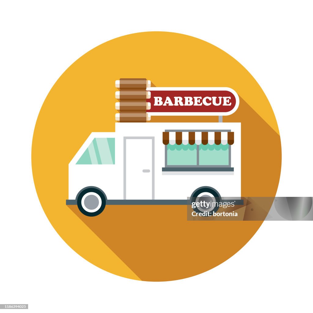 Barbecue Food truck icoon