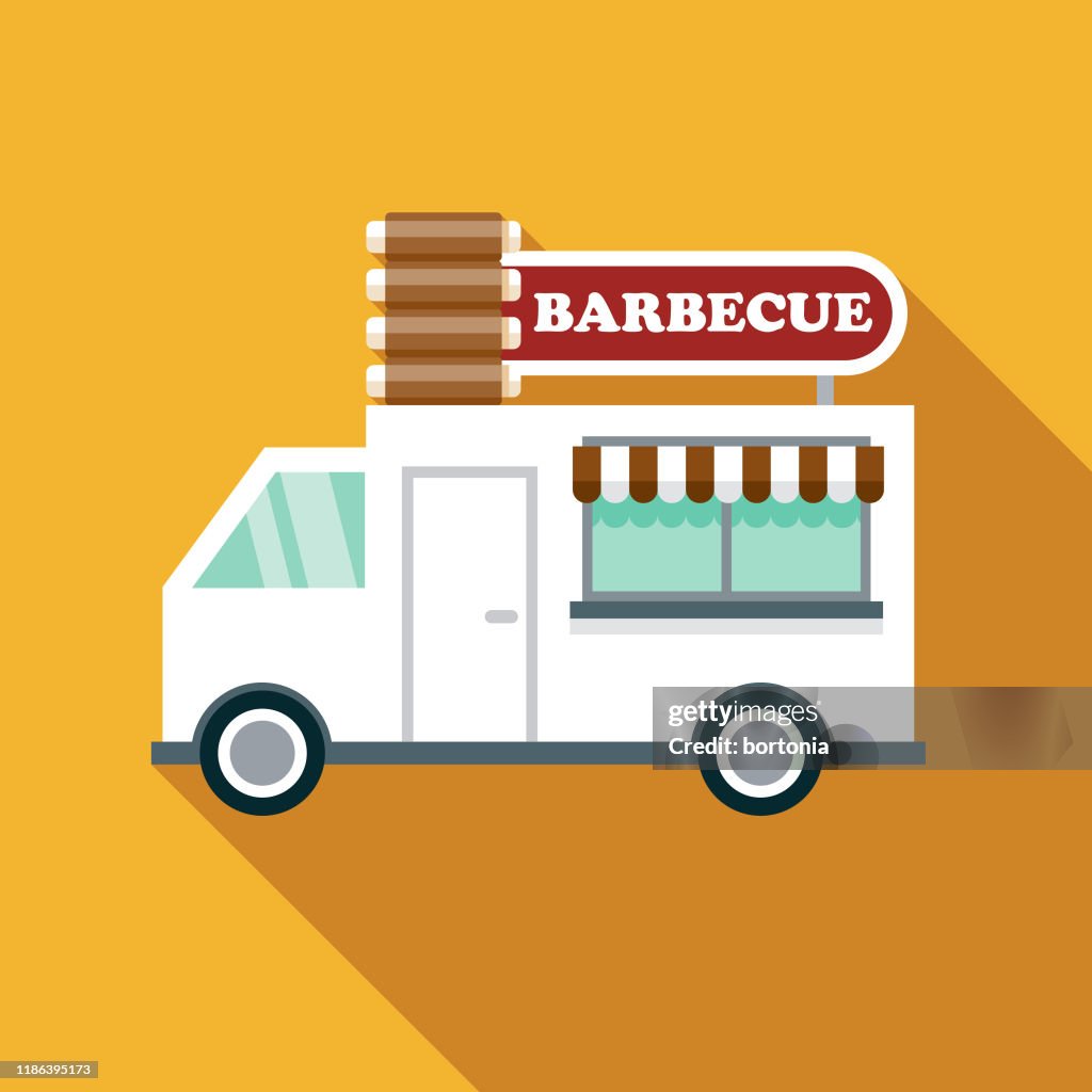 Barbecue Food Truck Icon