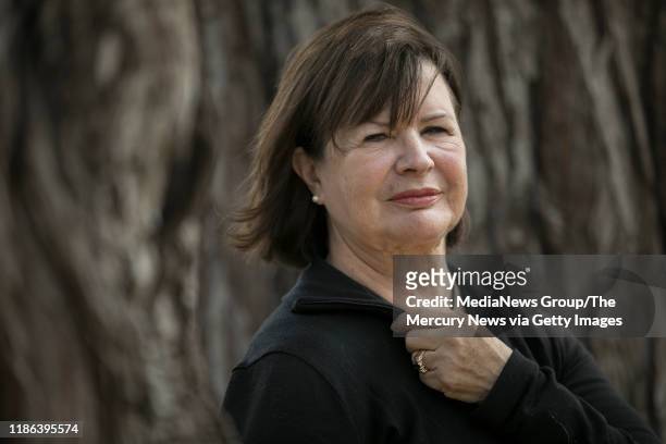 Barbara Rae-Venter a retired intellectual property attorney and genealogist, who helped crack the Golden State Killer case poses for a portrait near...