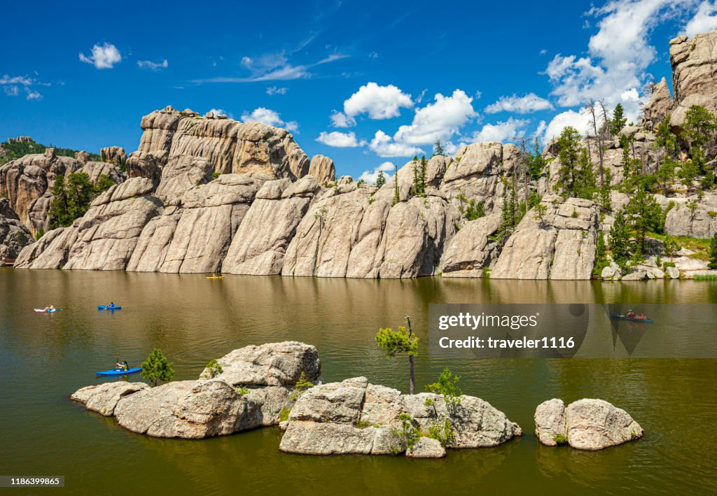Kayaking On Lake Sylvan, Custer State Park, South Dakota