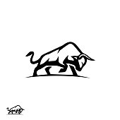 Minimal Bull design in vector format illustration