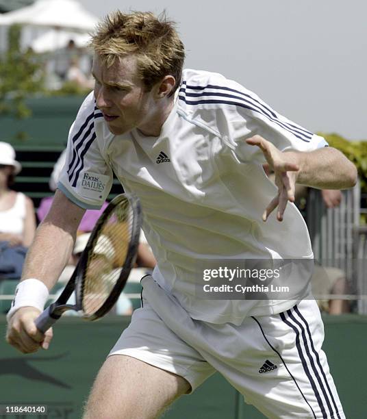 Jonathan Marray defeated by Xavier Malisse 603, 3-6, 2-6, 6-1, 6-4 in round one of the 2005 Wimbledon Championships on June 21, 2005