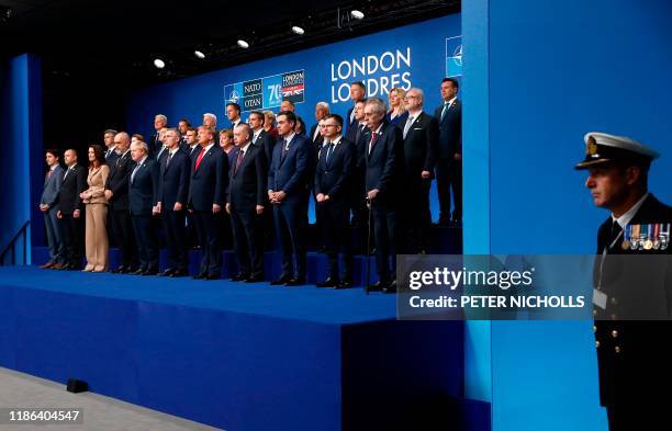 Nato heads of government : Canada's Prime Minister Justin Trudeau, Bulgaria's President Rumen Radev, Belgium's Prime Minister Sophie Wilmes,...