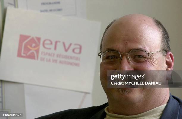 Jacques Moscato, co-président de ERVA pose le 10 février 2004 dans les locaux de l'association à Ouistreham. L'association a le projet de créer un...