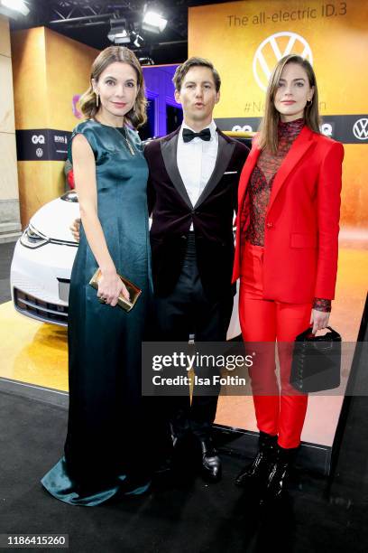 German actrerss Nadine Warmuth, German actor Tim Oliver Schultz and German actress Laura Berlin arrive for the 21st GQ Men of the Year Award at...