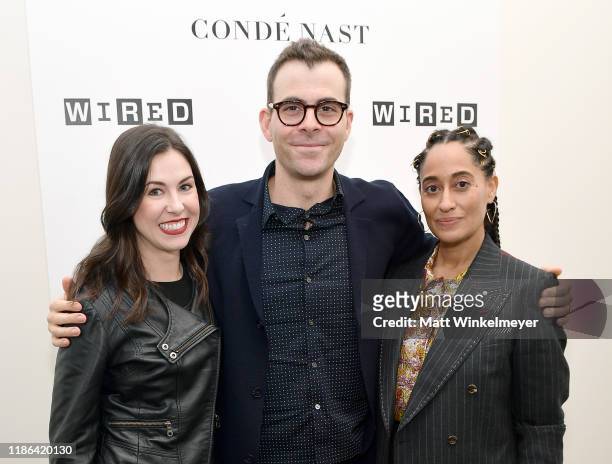 Arielle Pardes, Adam Mosseri and Tracee Ellis Ross attend the WIRED25 Summit 2019 - Day 1 at Commonwealth Club on November 08, 2019 in San Francisco,...