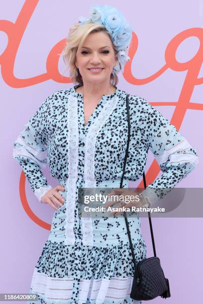 Sandra Sully attends Stakes Day at Flemington Racecourse on November 09, 2019 in Melbourne, Australia.