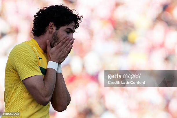 Alexandre Pato, from Brasil, during the match between Brasil and Paraguay as parto of the group B of the Copa America Argentina 2011 on July 09, 2011...