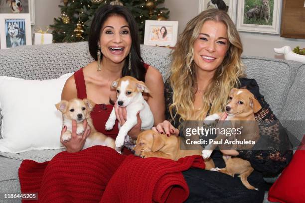 Pet Expert Larissa Wohl and Actress / Singer LeAnn Rimes on the set of Hallmark Channel's "Home & Family" at Universal Studios Hollywood on November...