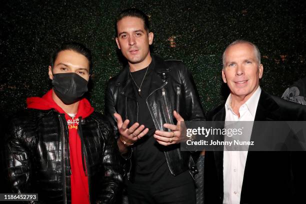 Alec Monopoly, G-Eazy, and Thomas J. Henry attend as philanthropist and attorney Thomas J. Henry launches new art and music experience "Austin...