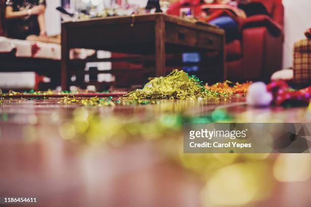 after the party. - gala table stock pictures, royalty-free photos & images