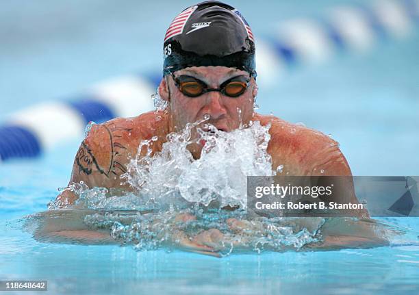 Ed Moses during Men's 200M Breastroke Prelims at the Janet Evans Invitational in Long Beach, California, June 12, 2004.