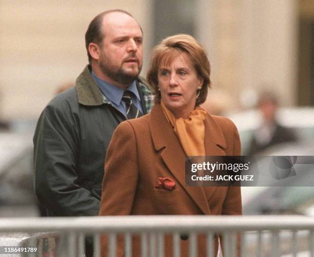 L'ancien ministre des Affaires sociales Georgina Dufoix arrive, le 09 mars 1999 au Centre International de conférences, avenue Kléber à Paris. La...