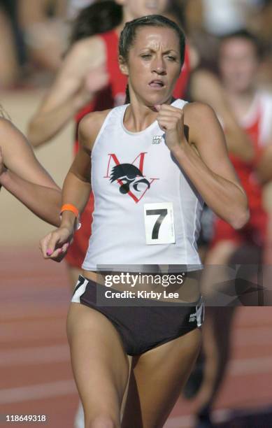Liza Pascuito of Murrieta Valley placed second in girls' 1,600-meter heat in 4:57.92 in the CIF-State Track & Field Championships at Sacramento City...