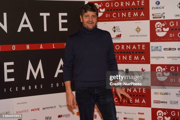 Fabio De Luigi attends a photocall during the 41th Giornate Professionali del Cinema Sorrento Italy on 2 December 2019.