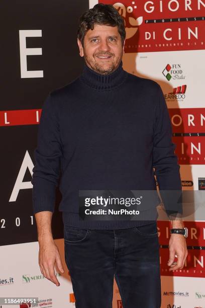 Fabio De Luigi attends a photocall during the 41th Giornate Professionali del Cinema Sorrento Italy on 2 December 2019.