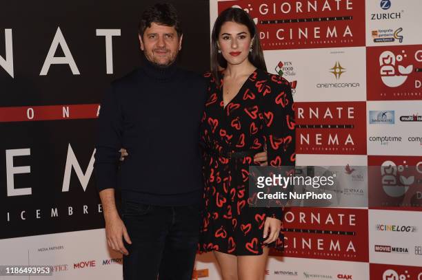 Fabio De Luigi and Diana Del Bufalo attends a photocall during the 41th Giornate Professionali del Cinema Sorrento Italy on 2 December 2019.