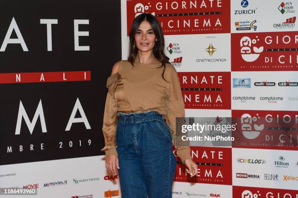 Ilaria Spada attends a photocall during the 41th Giornate Professionali del Cinema Sorrento Italy on 2 December 2019.