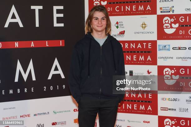 Giulio Pranno attends a photocall during the 41th Giornate Professionali del Cinema Sorrento Italy on 2 December 2019.