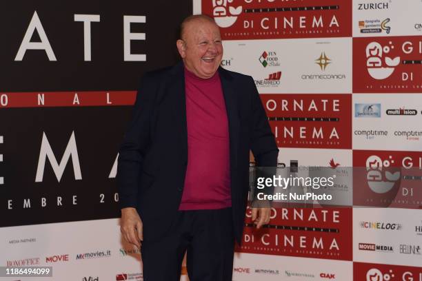 Massimo Boldi attends a photocall during the 41th Giornate Professionali del Cinema Sorrento Italy on 2 December 2019.