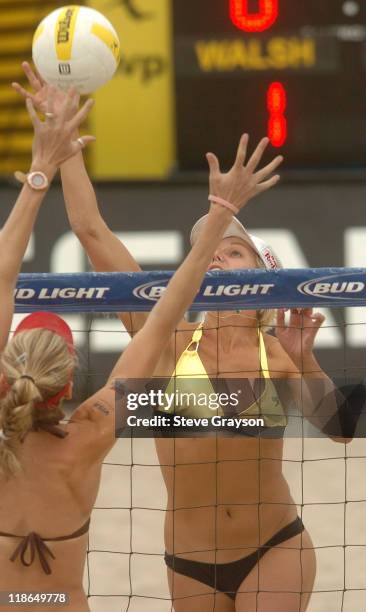 Jennifer Kessy in action during the Semi-Final round of the 2005 Huntington Beach Open at the Huntington Beach Pier August 14, 2005
