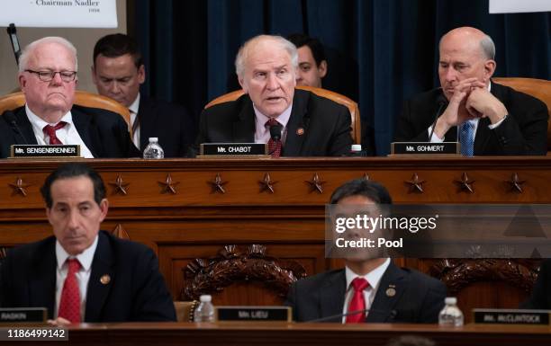 Rep. Steve Chabot speaks during testimony by constitutional scholars before the House Judiciary Committee in the Longworth House Office Building on...