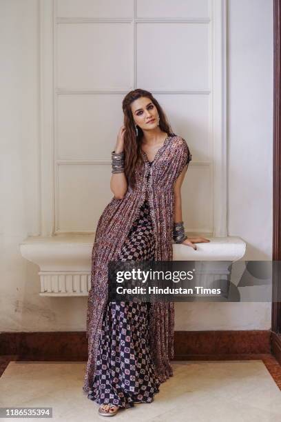 Bollywood actress Kriti Sanon poses during a profile shoot, on November 28, 2019 in New Delhi, India.