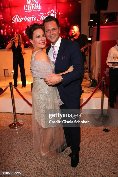 Julia Dahmen and her husband Carlo Fiorito during the 10th Mon Cheri Barbara Tag at Isarpost on December 4, 2019 in Munich, Germany.
