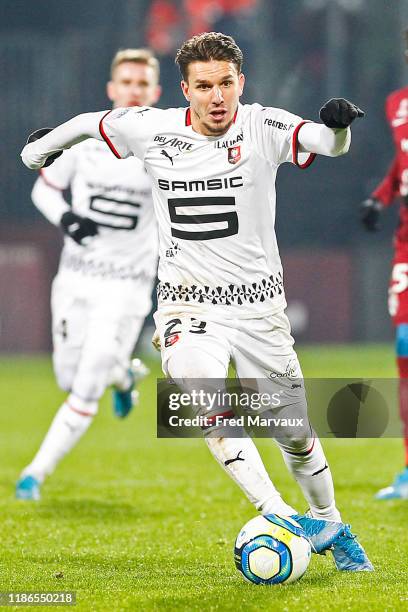 Adrien Hunou of Rennes during the Ligue 1 match between FC Metz and Rennes at Stade Saint-Symphorien on December 4, 2019 in Metz, France.