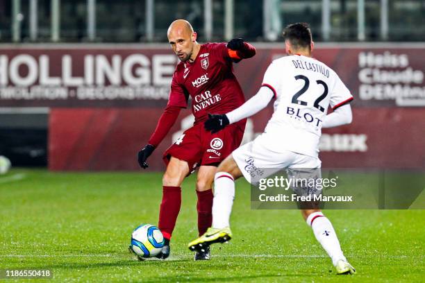 Renaud Cohade of Metz during the Ligue 1 match between FC Metz and Rennes at Stade Saint-Symphorien on December 4, 2019 in Metz, France.