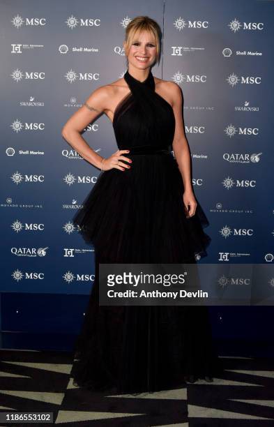 Michelle Hunziker attends the launch of the MSC Grandiosa Naming Ceremony on November 09, 2019 in Hamburg, Germany.