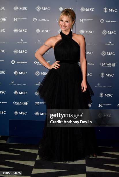 Michelle Hunziker attends the launch of the MSC Grandiosa Naming Ceremony on November 09, 2019 in Hamburg, Germany.