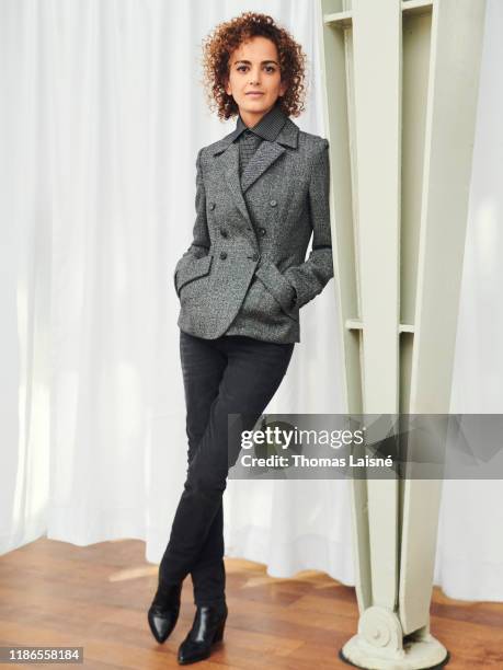 Writer Leila Slimani poses for a portrait on November 12, 2019 in Paris, France.